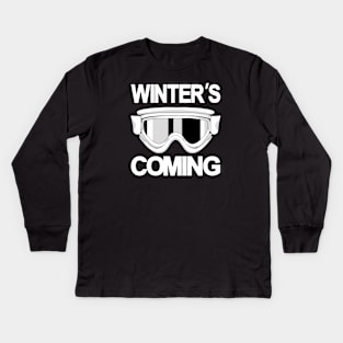 Winter's Coming Winter sports Kids Long Sleeve T-Shirt